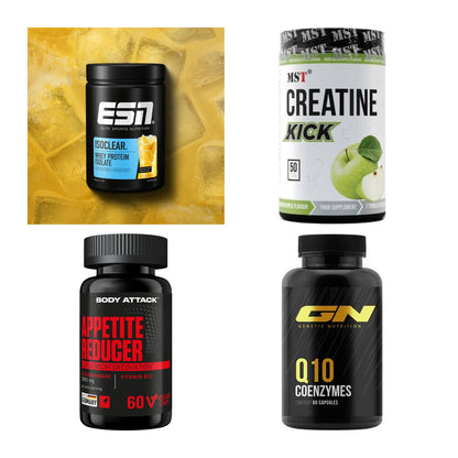 Wettkampfvorbereitung: ESN ISOCLEAR + MST Creatine + 2 weitere – alle enthaltenen Artikel