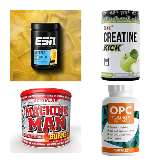 Wettkampfvorbereitung: ESN ISOCLEAR + MST Creatine + 2 weitere – alle enthaltenen Artikel