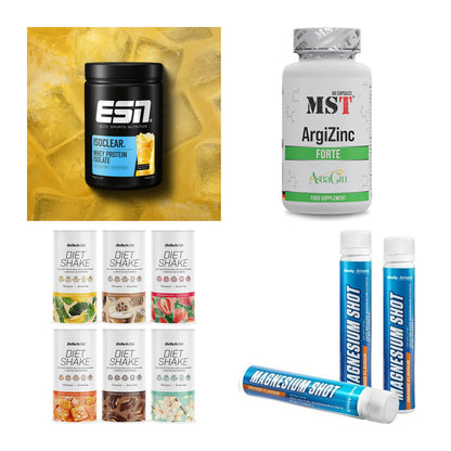 Wettkampfvorbereitung: ESN ISOCLEAR + MST ArgiZinc + 2 weitere – alle enthaltenen Artikel