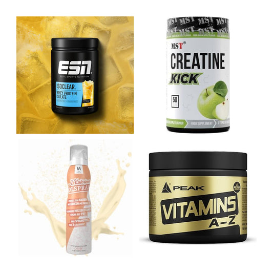 Wettkampfvorbereitung: ESN ISOCLEAR + MST Creatine + 2 weitere – alle enthaltenen Artikel