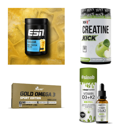 Wettkampfvorbereitung: ESN ISOCLEAR + MST Creatine + 2 weitere – alle enthaltenen Artikel