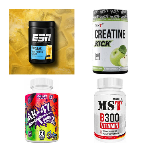 Wettkampfvorbereitung: ESN ISOCLEAR + MST Creatine + 2 weitere – alle enthaltenen Artikel