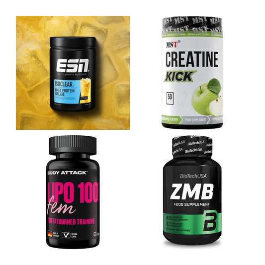 Wettkampfvorbereitung: ESN ISOCLEAR + MST Creatine + 2 weitere – alle enthaltenen Artikel