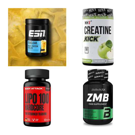 Wettkampfvorbereitung: ESN ISOCLEAR + MST Creatine + 2 weitere – alle enthaltenen Artikel