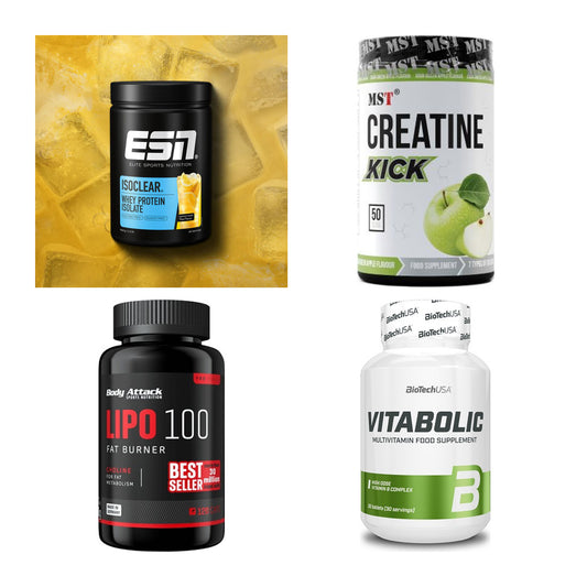 Wettkampfvorbereitung: ESN ISOCLEAR + MST Creatine + 2 weitere – alle enthaltenen Artikel
