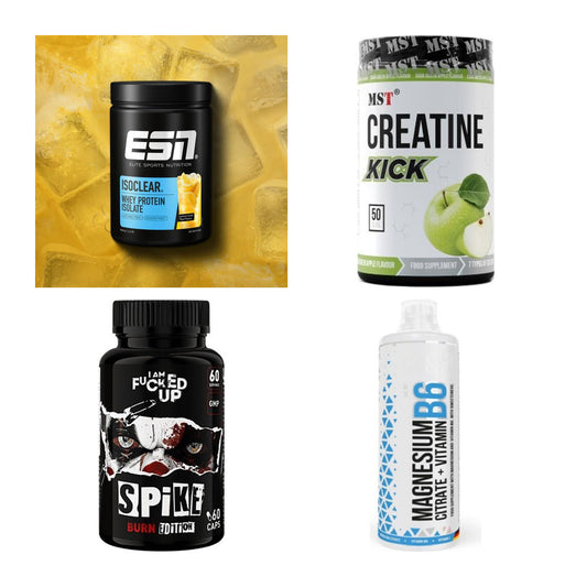 Wettkampfvorbereitung: ESN ISOCLEAR + MST Creatine + 2 weitere – alle enthaltenen Artikel