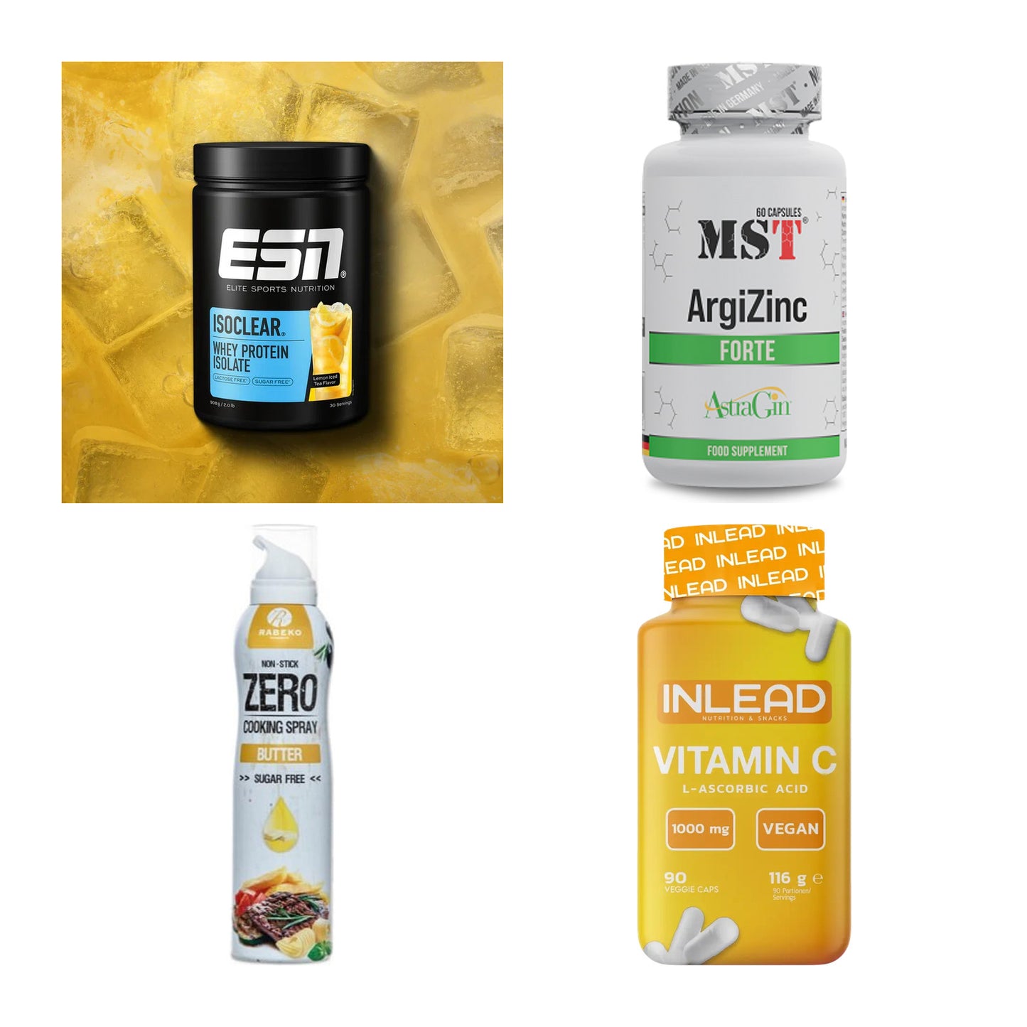 Wettkampfvorbereitung: ESN ISOCLEAR + MST ArgiZinc + 2 weitere – alle enthaltenen Artikel