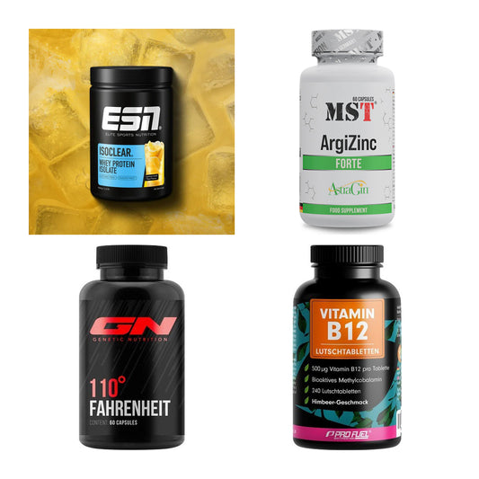 Wettkampfvorbereitung: ESN ISOCLEAR + MST ArgiZinc + 2 weitere – alle enthaltenen Artikel