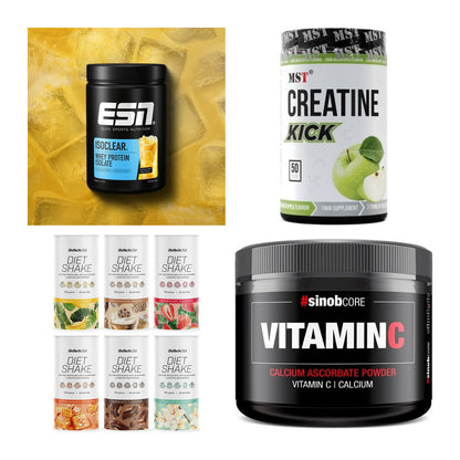 Wettkampfvorbereitung: ESN ISOCLEAR + MST Creatine + 2 weitere – alle enthaltenen Artikel