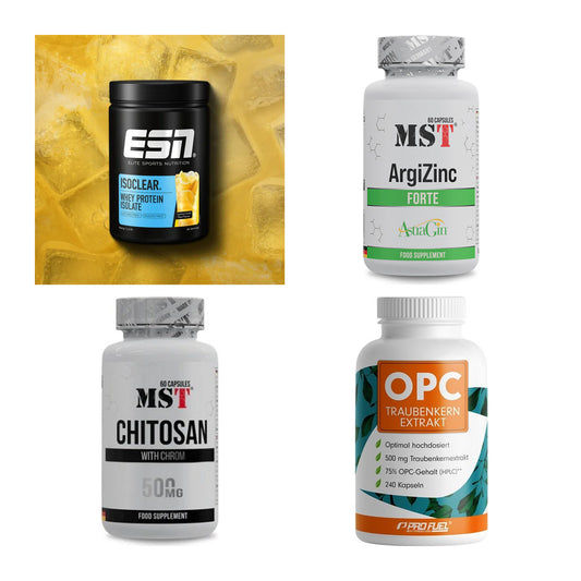 Wettkampfvorbereitung: ESN ISOCLEAR + MST ArgiZinc + 2 weitere – alle enthaltenen Artikel