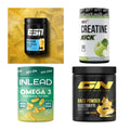 Wettkampfvorbereitung: ESN ISOCLEAR + MST Creatine + 2 weitere – alle enthaltenen Artikel