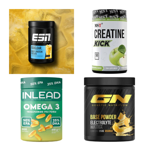 Wettkampfvorbereitung: ESN ISOCLEAR + MST Creatine + 2 weitere – alle enthaltenen Artikel