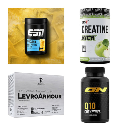 Wettkampfvorbereitung: ESN ISOCLEAR + MST Creatine + 2 weitere – alle enthaltenen Artikel