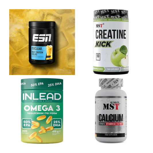 Wettkampfvorbereitung: ESN ISOCLEAR + MST Creatine + 2 weitere – alle enthaltenen Artikel