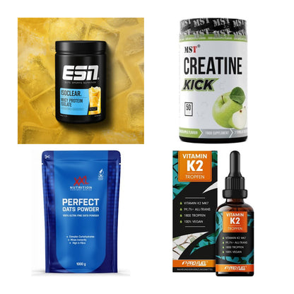 Wettkampfvorbereitung: ESN ISOCLEAR + MST Creatine + 2 weitere – alle enthaltenen Artikel
