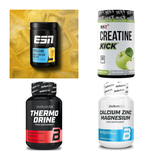 Wettkampfvorbereitung: ESN ISOCLEAR + MST Creatine + 2 weitere – alle enthaltenen Artikel