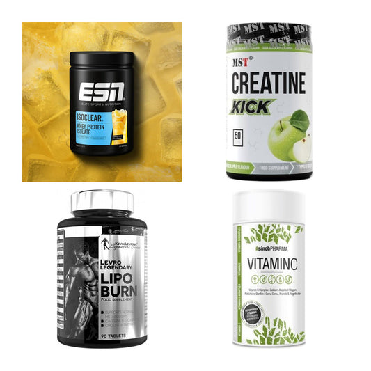 Wettkampfvorbereitung: ESN ISOCLEAR + MST Creatine + 2 weitere – alle enthaltenen Artikel