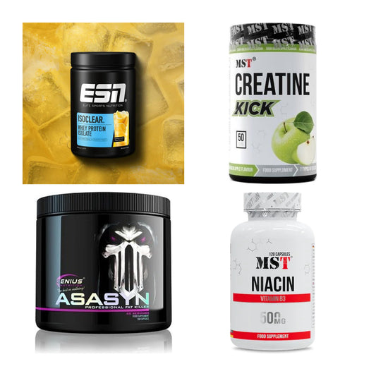 Wettkampfvorbereitung: ESN ISOCLEAR + MST Creatine + 2 weitere – alle enthaltenen Artikel