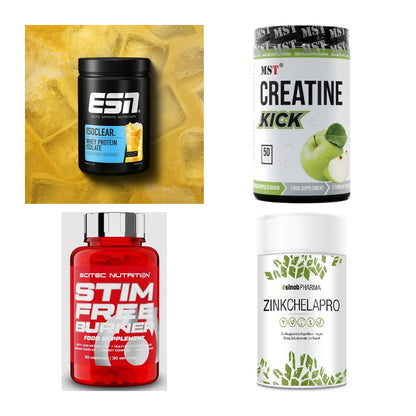 Wettkampfvorbereitung: ESN ISOCLEAR + MST Creatine + 2 weitere – alle enthaltenen Artikel