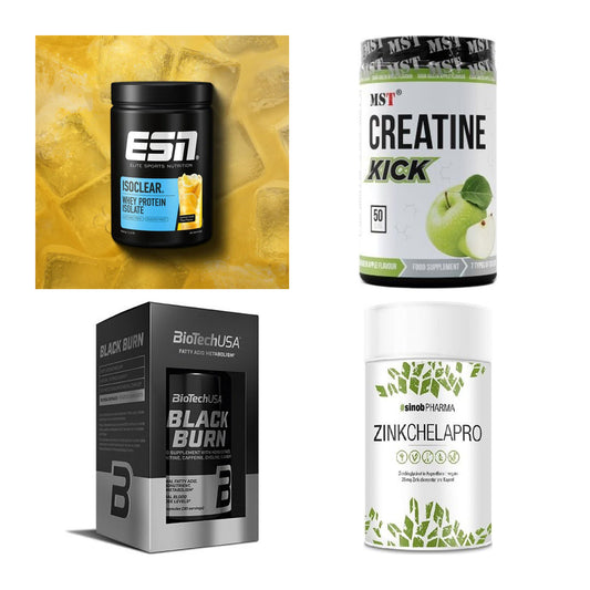Wettkampfvorbereitung: ESN ISOCLEAR + MST Creatine + 2 weitere – alle enthaltenen Artikel