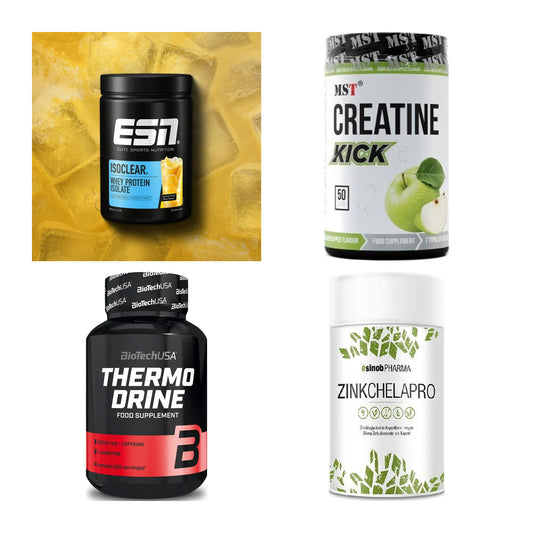 Wettkampfvorbereitung: ESN ISOCLEAR + MST Creatine + 2 weitere – alle enthaltenen Artikel