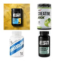 Wettkampfvorbereitung: ESN ISOCLEAR + MST Creatine + 2 weitere – alle enthaltenen Artikel