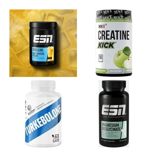 Wettkampfvorbereitung: ESN ISOCLEAR + MST Creatine + 2 weitere – alle enthaltenen Artikel