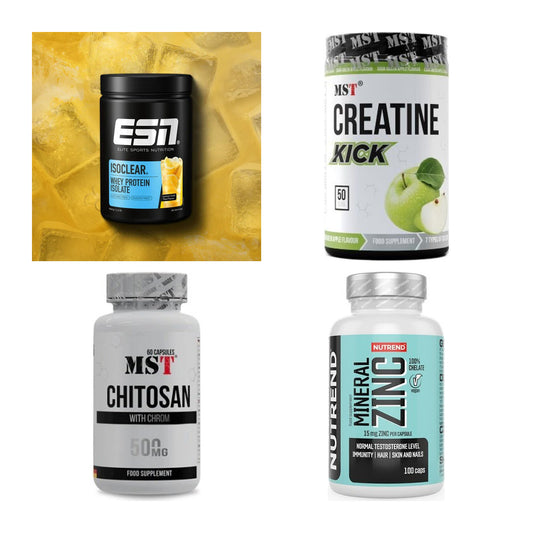 Wettkampfvorbereitung: ESN ISOCLEAR + MST Creatine + 2 weitere – alle enthaltenen Artikel