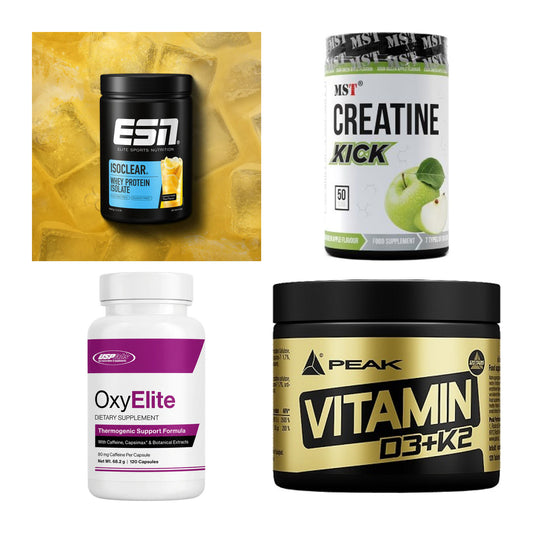 Wettkampfvorbereitung: ESN ISOCLEAR + MST Creatine + 2 weitere – alle enthaltenen Artikel