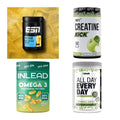 Wettkampfvorbereitung: ESN ISOCLEAR + MST Creatine + 2 weitere – alle enthaltenen Artikel