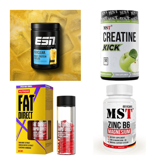 Wettkampfvorbereitung: ESN ISOCLEAR + MST Creatine + 2 weitere – alle enthaltenen Artikel