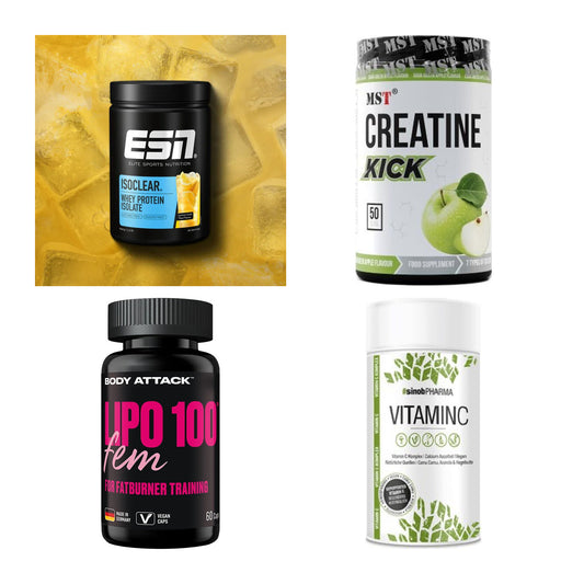 Wettkampfvorbereitung: ESN ISOCLEAR + MST Creatine + 2 weitere – alle enthaltenen Artikel
