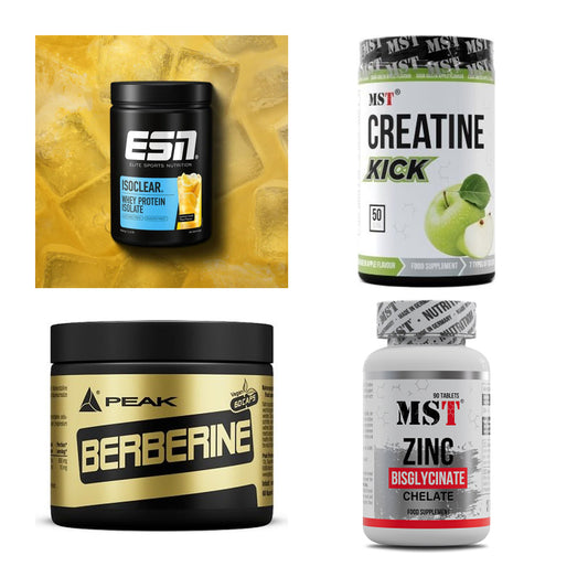 Wettkampfvorbereitung: ESN ISOCLEAR + MST Creatine + 2 weitere – alle enthaltenen Artikel