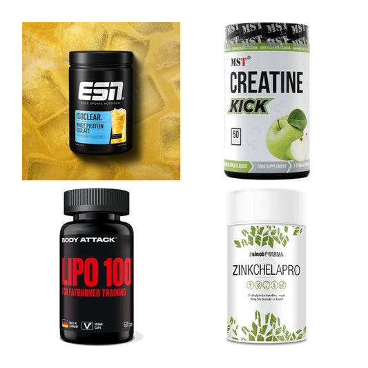 Wettkampfvorbereitung: ESN ISOCLEAR + MST Creatine + 2 weitere – alle enthaltenen Artikel