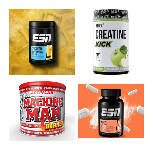 Wettkampfvorbereitung: ESN ISOCLEAR + MST Creatine + 2 weitere – alle enthaltenen Artikel