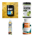 Wettkampfvorbereitung: ESN ISOCLEAR + MST Creatine + 2 weitere – alle enthaltenen Artikel