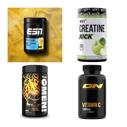 Wettkampfvorbereitung: ESN ISOCLEAR + MST Creatine + 2 weitere – alle enthaltenen Artikel