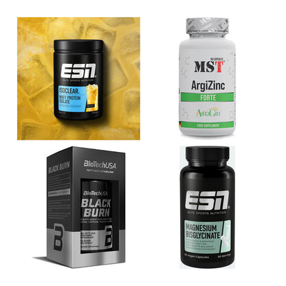Wettkampfvorbereitung: ESN ISOCLEAR + MST ArgiZinc + 2 weitere – alle enthaltenen Artikel