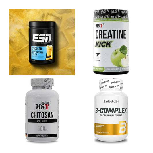 Wettkampfvorbereitung: ESN ISOCLEAR + MST Creatine + 2 weitere – alle enthaltenen Artikel