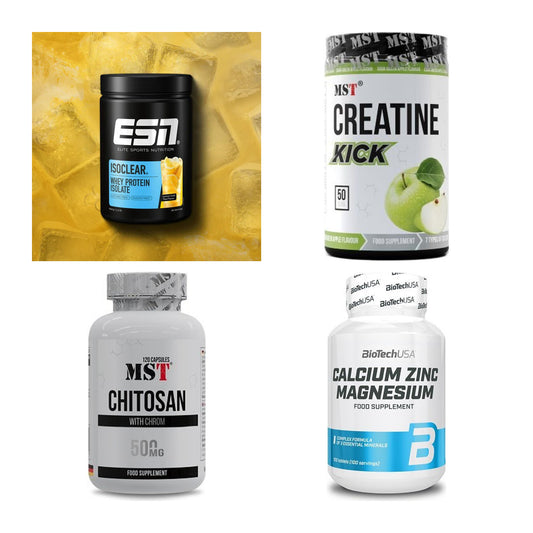 Wettkampfvorbereitung: ESN ISOCLEAR + MST Creatine + 2 weitere – alle enthaltenen Artikel