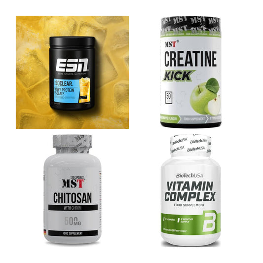 Wettkampfvorbereitung: ESN ISOCLEAR + MST Creatine + 2 weitere – alle enthaltenen Artikel