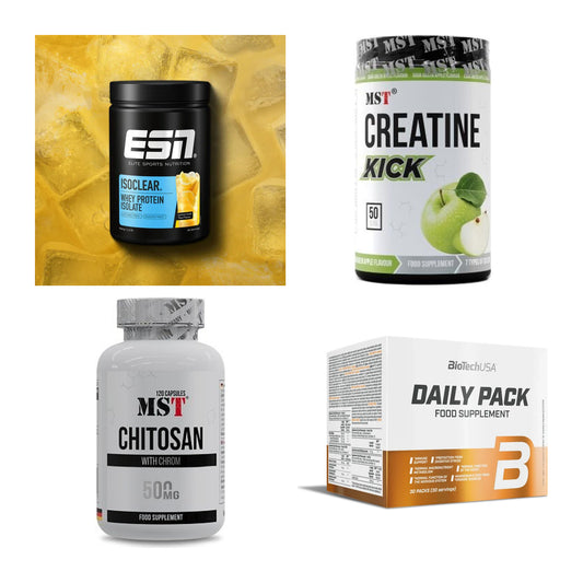 Wettkampfvorbereitung: ESN ISOCLEAR + MST Creatine + 2 weitere – alle enthaltenen Artikel