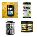 Wettkampfvorbereitung: ESN ISOCLEAR + MST Creatine + 2 weitere – alle enthaltenen Artikel