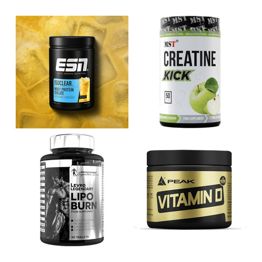 Wettkampfvorbereitung: ESN ISOCLEAR + MST Creatine + 2 weitere – alle enthaltenen Artikel
