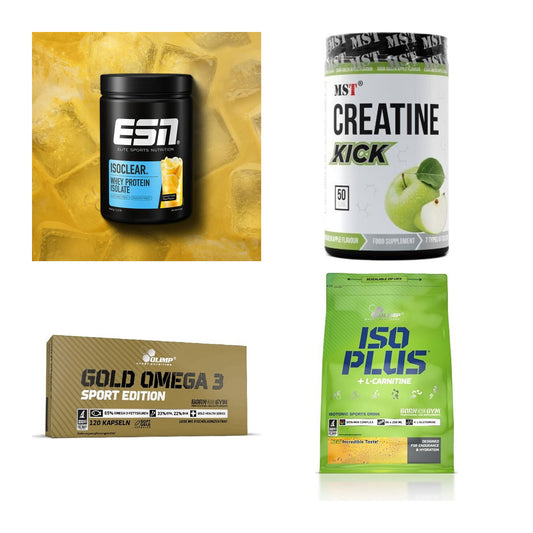 Wettkampfvorbereitung: ESN ISOCLEAR + MST Creatine + 2 weitere – alle enthaltenen Artikel