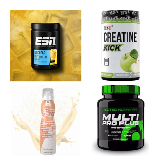 Wettkampfvorbereitung: ESN ISOCLEAR + MST Creatine + 2 weitere – alle enthaltenen Artikel