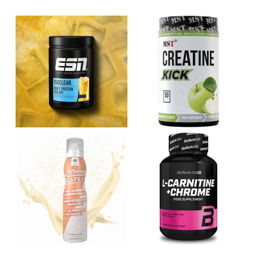 Wettkampfvorbereitung: ESN ISOCLEAR + MST Creatine + 2 weitere – alle enthaltenen Artikel
