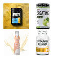 Wettkampfvorbereitung: ESN ISOCLEAR + MST Creatine + 2 weitere – alle enthaltenen Artikel
