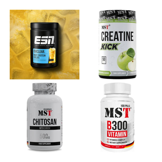 Wettkampfvorbereitung: ESN ISOCLEAR + MST Creatine + 2 weitere – alle enthaltenen Artikel