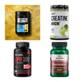 Wettkampfvorbereitung: ESN ISOCLEAR + MST Creatine + 2 weitere – alle enthaltenen Artikel